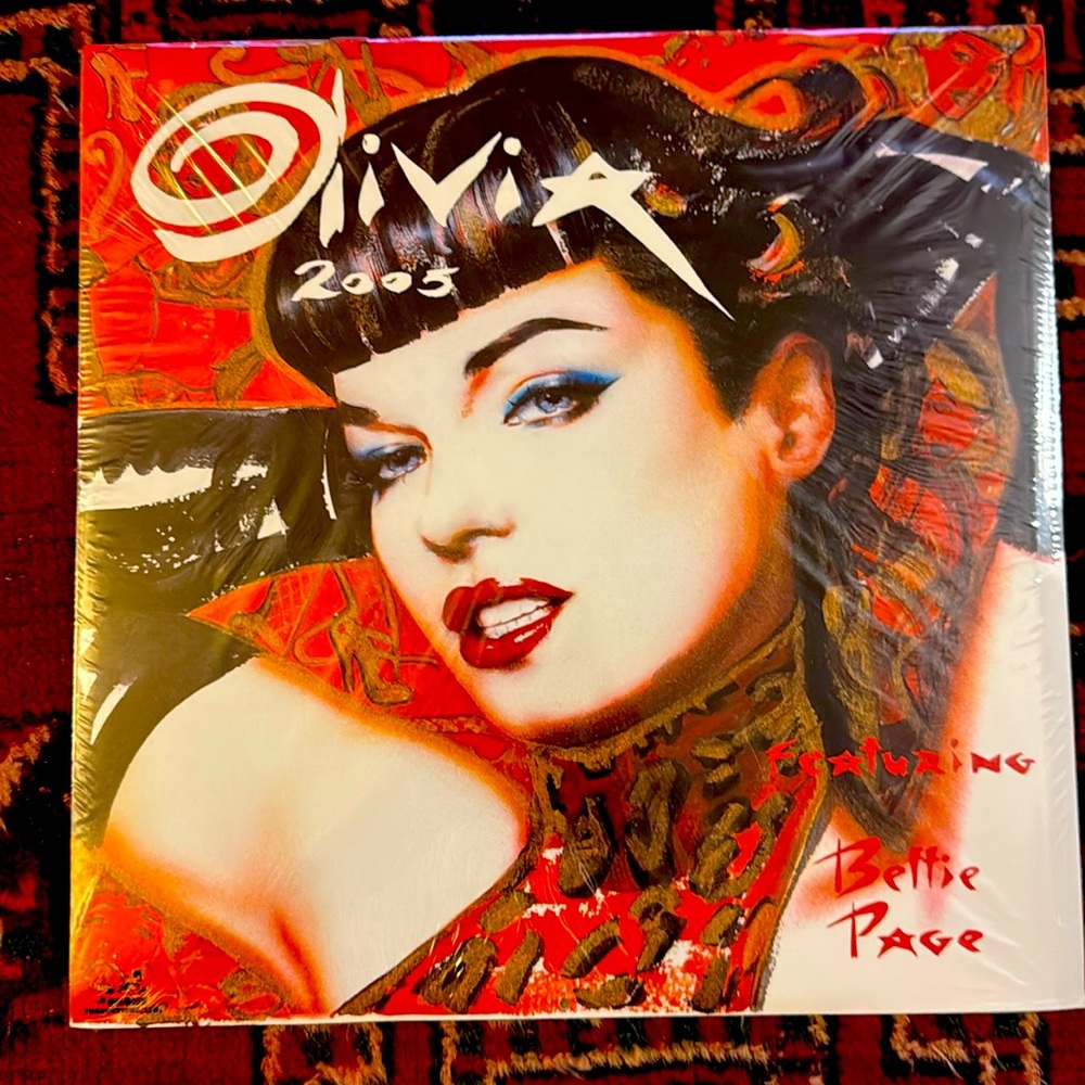 Vintage Olivia Berardinis Calendar 2005! Featuring Betty Paige unopened
